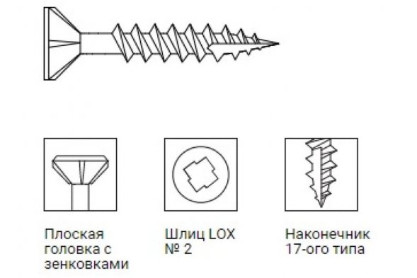 Саморез Граббер LOX 4.2*38 с концом Grabbergard