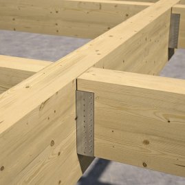 Металлическая опора бруса Rothoblaas BSI 100 х 90мм с внутренним окрылением