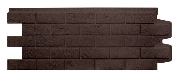 Фасадные панели Grand Line состаренный кирпич Classic шоколадный