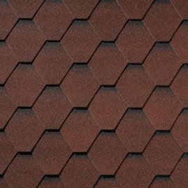 Гибкая черепица Quiet tile Shadow Карминно-красный