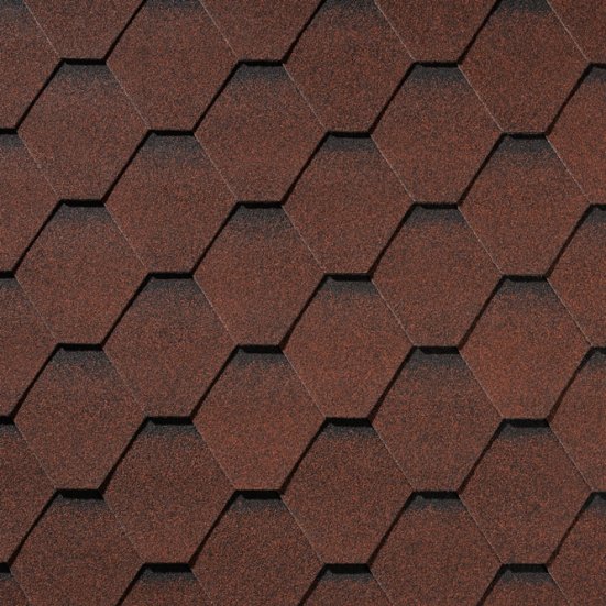 Гибкая черепица Quiet tile Shadow Карминно-красный