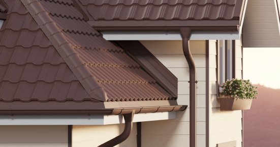 Модульная металлочерепица Аквасистем Гётеборг XXL Двойной модуль РЕ RAL 8017