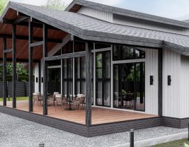 Фасадная плитка Технониколь Hauberk Цокольный кирпич Фламандский