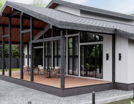 Фасадная плитка Технониколь Hauberk Цокольный кирпич Фламандский