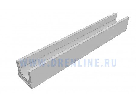 Лоток водоотводный Дренлайн бетонный  Standart DN100 h125 